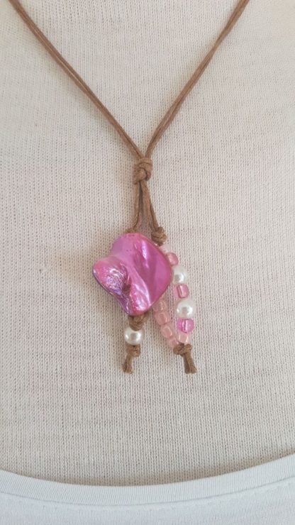 Shell necklace pink - Image 2