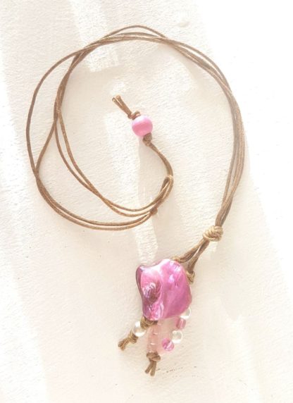 Shell necklace pink - Image 3
